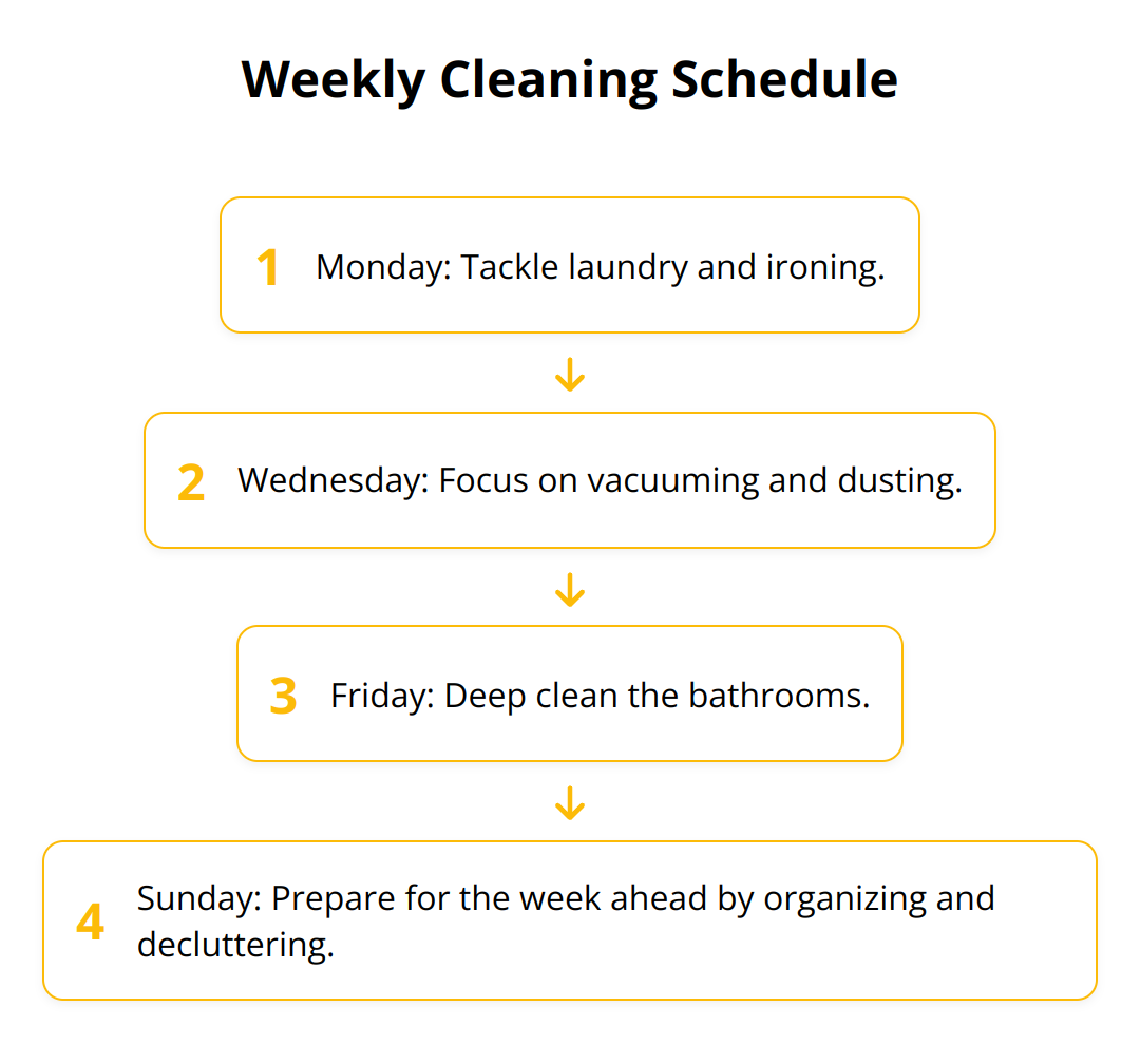 Flow Chart - Weekly Cleaning Schedule