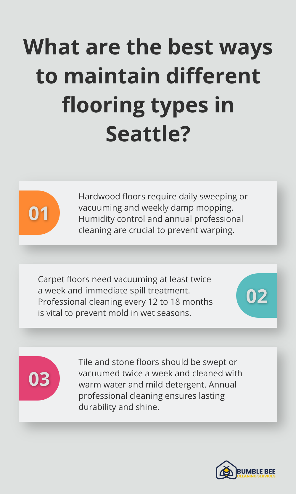 Fact - What are the best ways to maintain different flooring types in Seattle?