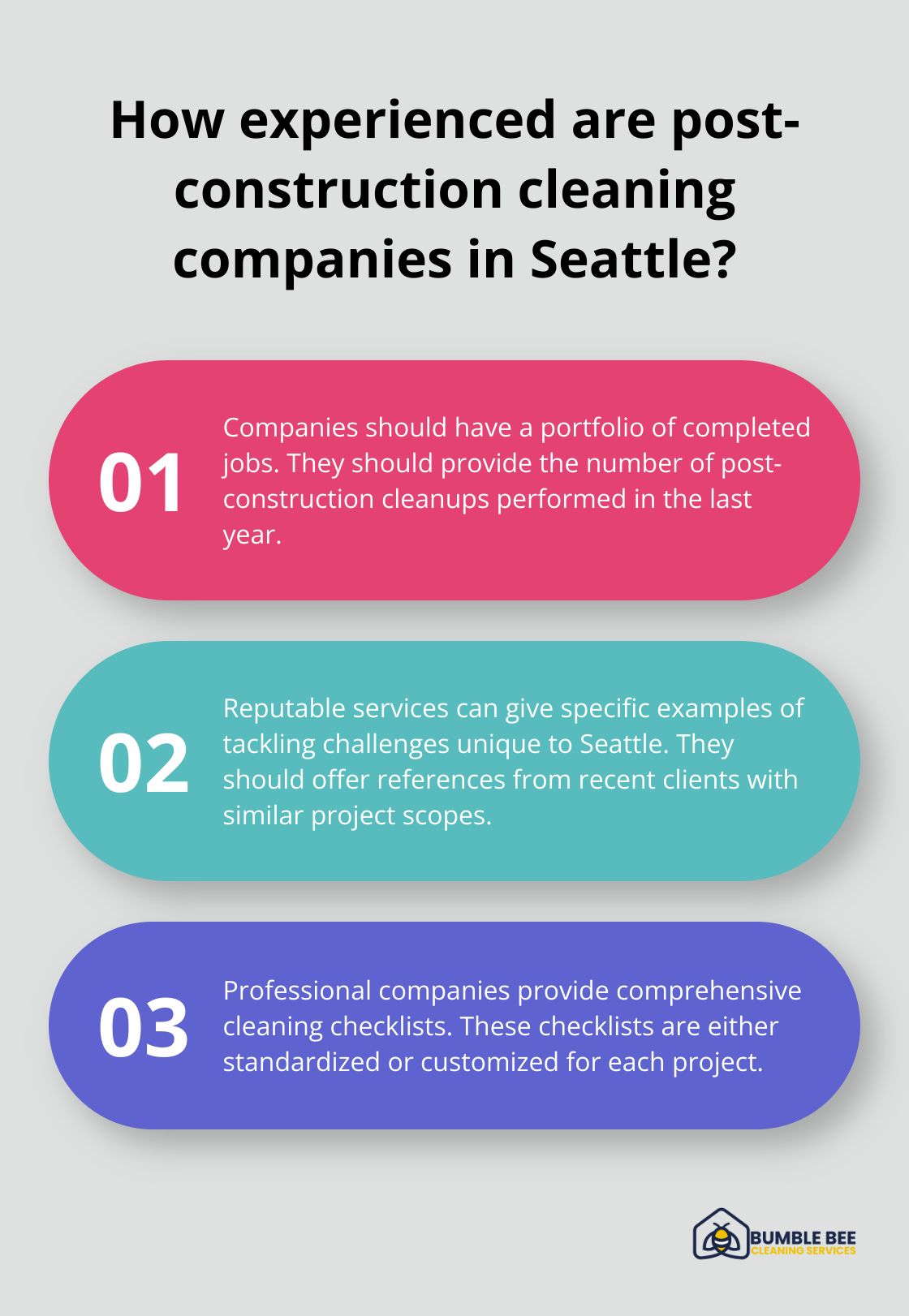 Infographic: How experienced are post-construction cleaning companies in Seattle? - Site cleanup